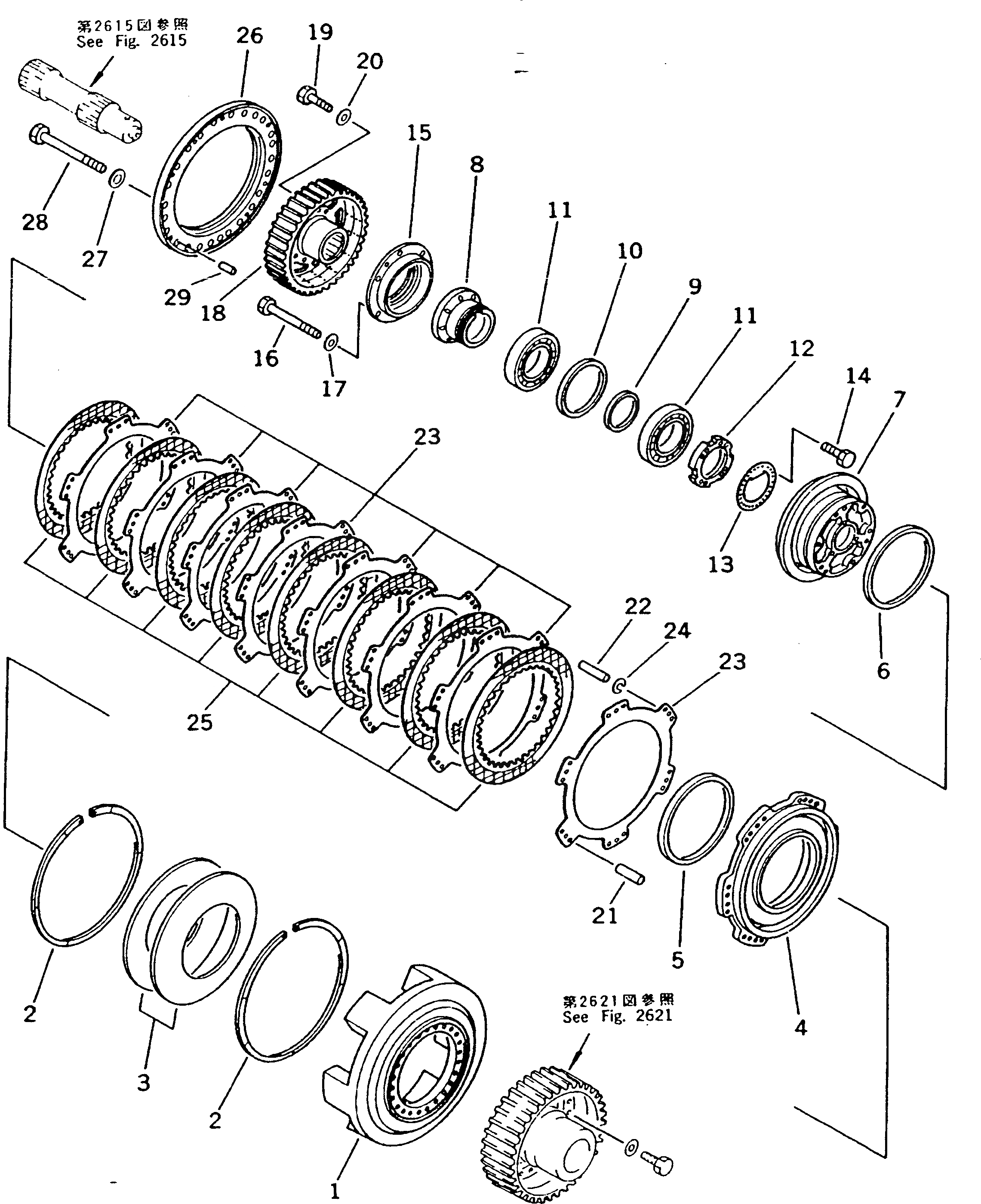 Схема запчастей Komatsu D475A-1 - БОРТОВ. ФРИКЦИОН СИСТЕМАУПРАВЛЕНИЯ ПОВОРОТОМ И КОНЕЧНАЯ ПЕРЕДАЧА