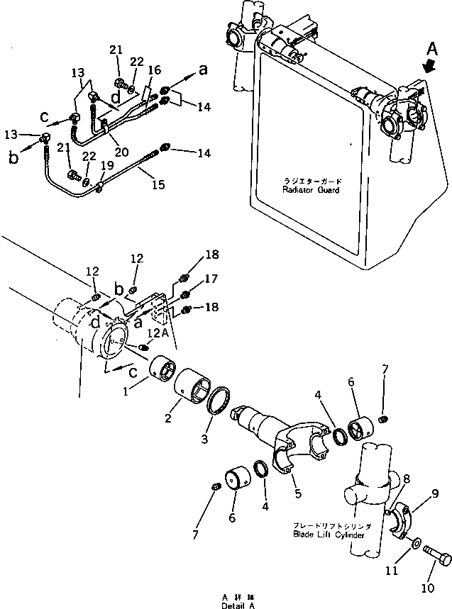 Схема запчастей Komatsu D475A-1 - ЦИЛИНДР ПОДЪЕМА ОТВАЛА ВИЛКА УПРАВЛ-Е РАБОЧИМ ОБОРУДОВАНИЕМ
