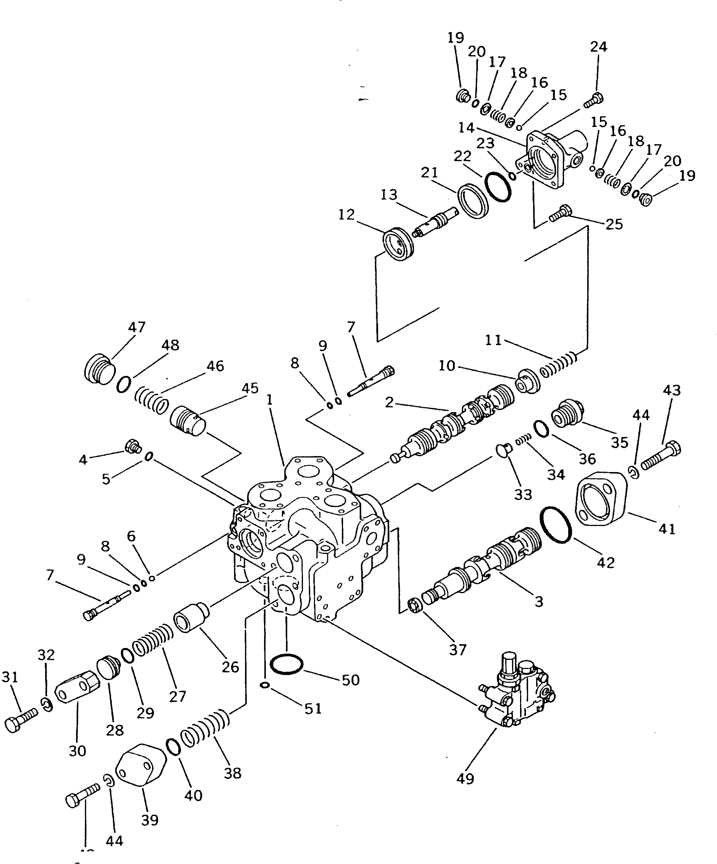 Схема запчастей Komatsu D475A-1 - ГИДРАВЛ КЛАПАН (ПОДЪЕМ. ОТВАЛА) (/) УПРАВЛ-Е РАБОЧИМ ОБОРУДОВАНИЕМ