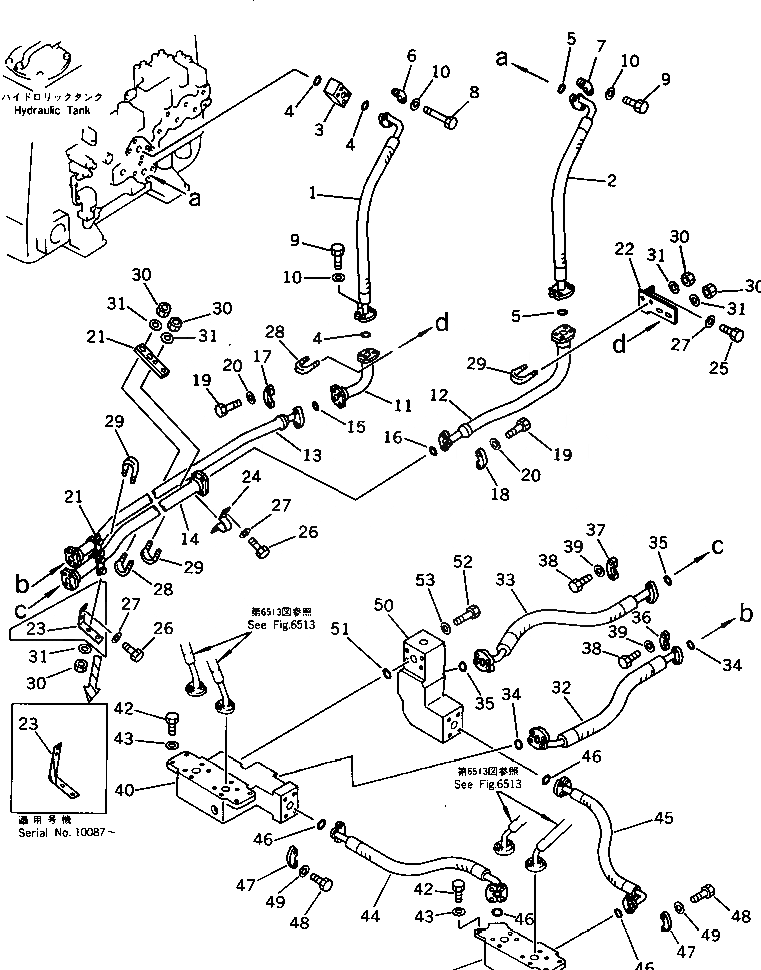 Схема запчастей Komatsu D475A-1 - ГИДРОЛИНИЯ (ПОДЪЕМ. ОТВАЛА ЛИНИЯ) (/) УПРАВЛ-Е РАБОЧИМ ОБОРУДОВАНИЕМ