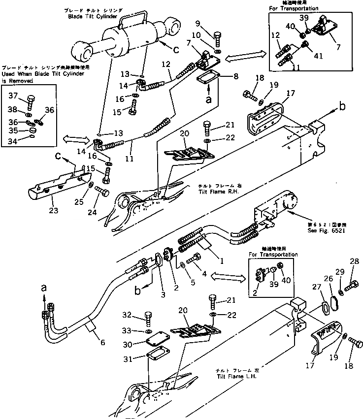 Схема запчастей Komatsu D475A-1 - ГИДРОЛИНИЯ (ПЕРЕКОС. ОТВАЛА ЛИНИЯ) (/) (ДЛЯ K-ТИП СОЕДИНИТЕЛЬН. ЗВЕНО) УПРАВЛ-Е РАБОЧИМ ОБОРУДОВАНИЕМ