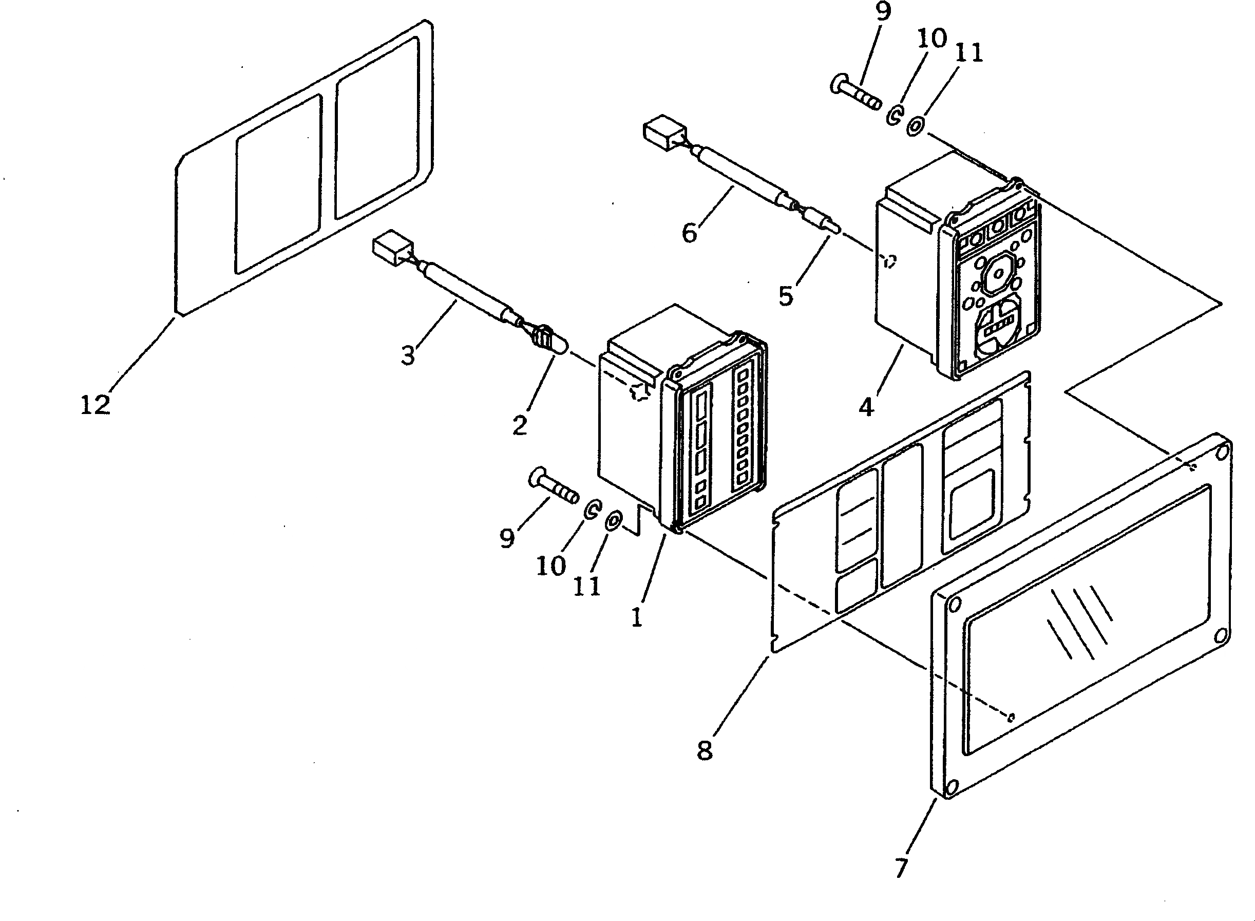 Схема запчастей Komatsu D475A-2 - ПАНЕЛЬ МОНИТОРА (БЕЗ КОНТРОЛЯ ПРОСКАЛЬЗ-Я ГУСЕНИЦ) КОМПОНЕНТЫ ДВИГАТЕЛЯ И ЭЛЕКТРИКА