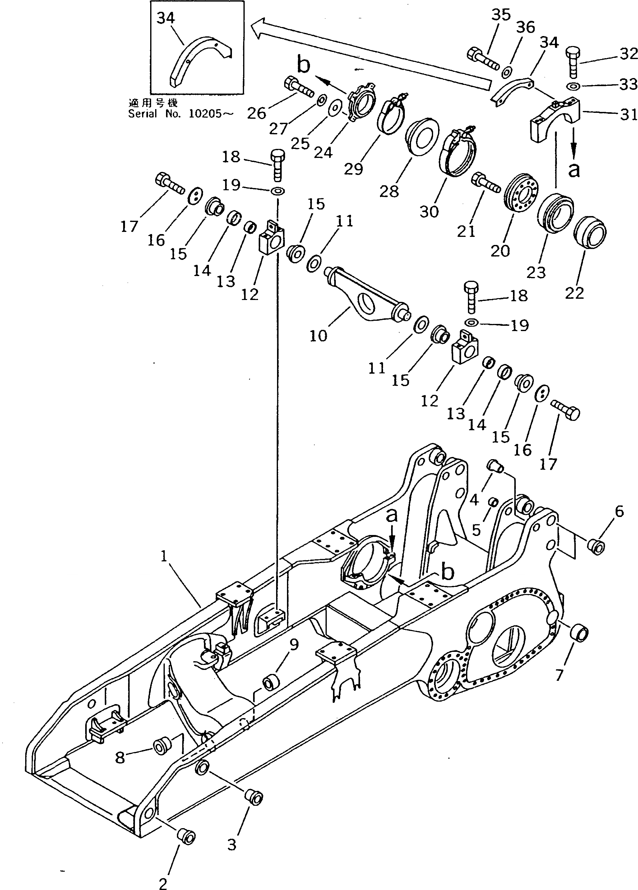 Схема запчастей Komatsu D475A-2 - ОСНОВН. РАМА ГТР CONVERTOR¤ ТРАНСМИССИЯ¤ РУЛЕВ. УПРАВЛЕНИЕ И КОНЕЧНАЯ ПЕРЕДАЧА