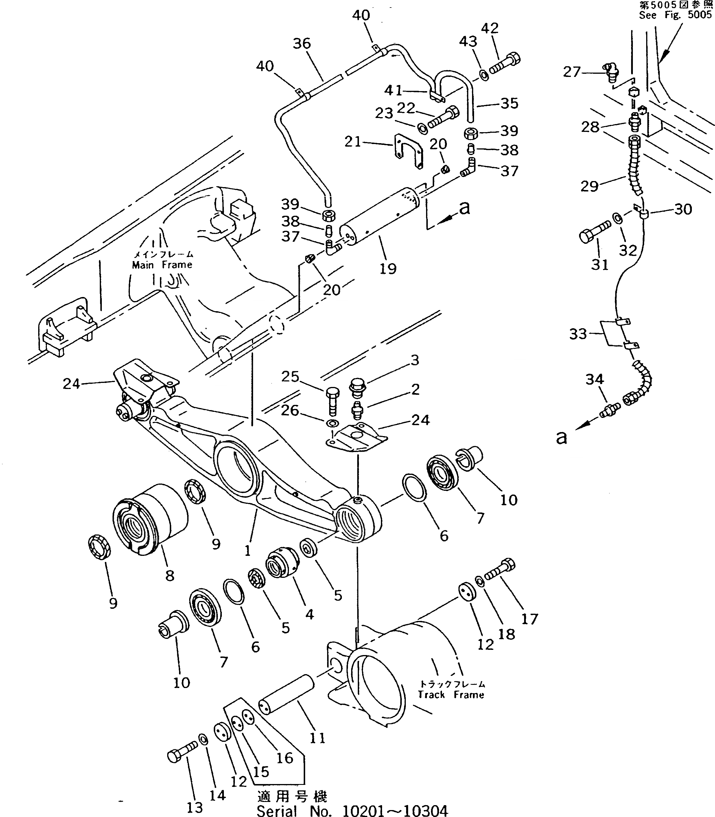 Схема запчастей Komatsu D475A-2 - БАЛКА БАЛАНСИРА ЧАСТИ КОРПУСА