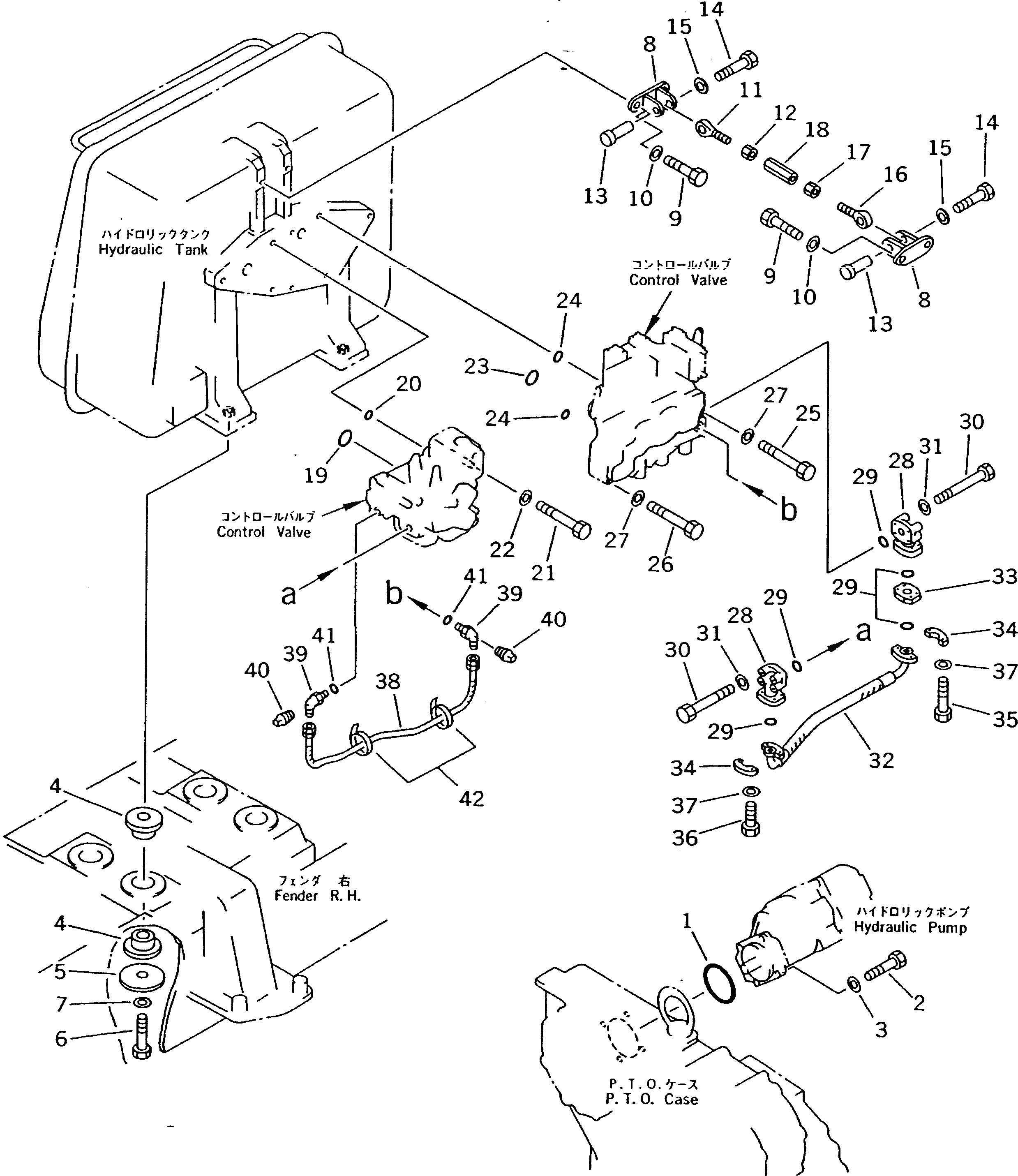 Схема запчастей Komatsu D475A-2 - ГИДР. НАСОС.¤ БАК И КЛАПАН КРЕПЛЕНИЕ УПРАВЛ-Е РАБОЧИМ ОБОРУДОВАНИЕМ