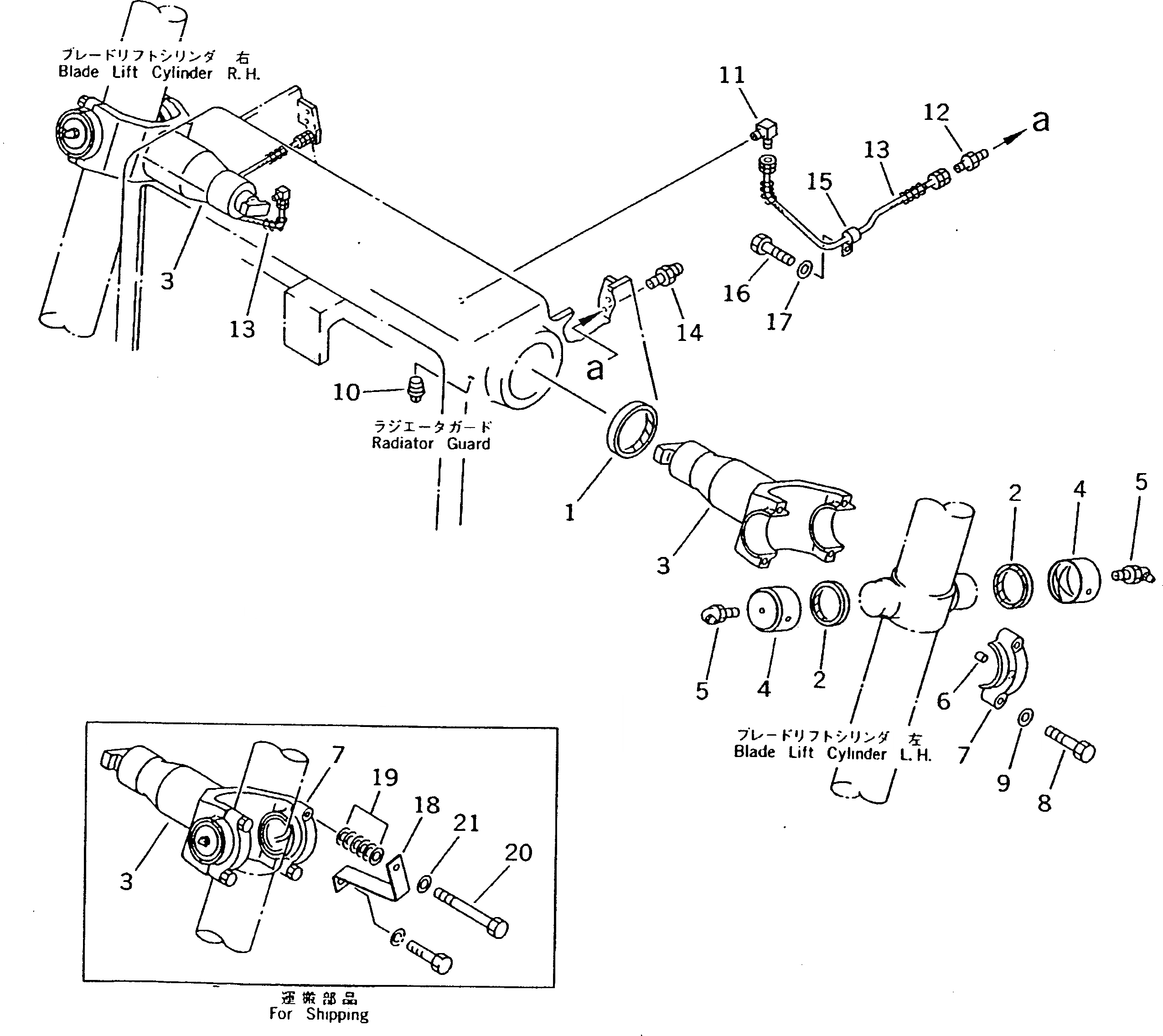 Схема запчастей Komatsu D475A-2 - ЦИЛИНДР ПОДЪЕМА ОТВАЛА ВИЛКА УПРАВЛ-Е РАБОЧИМ ОБОРУДОВАНИЕМ