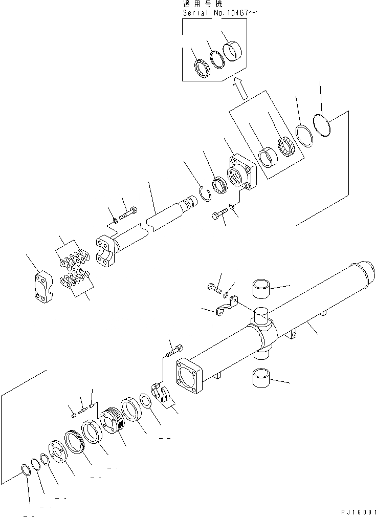 Схема запчастей Komatsu D475A-2 - ЦИЛИНДР ПОДЪЕМА ОТВАЛА (/) УПРАВЛ-Е РАБОЧИМ ОБОРУДОВАНИЕМ