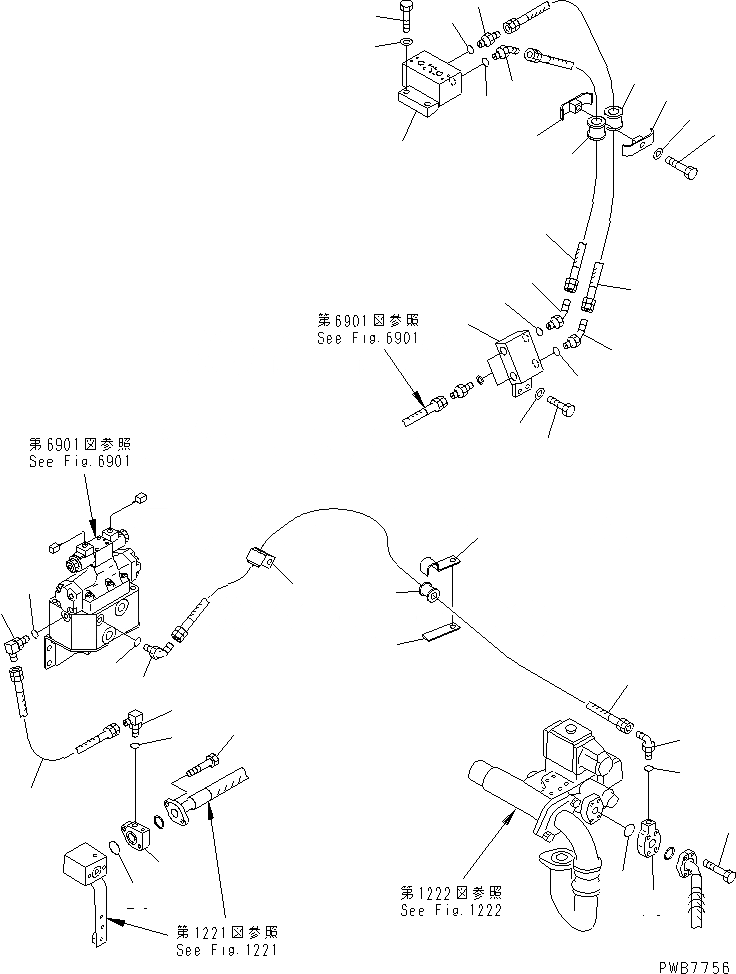 Схема запчастей Komatsu D475A-2 - ГИДРОЛИНИЯ (SUPER УДЛИНН. РЫХЛИТЕЛЬ) (/) УПРАВЛ-Е РАБОЧИМ ОБОРУДОВАНИЕМ