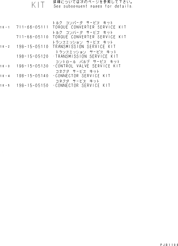 Схема запчастей Komatsu D475A-2 - КОМПЛЕКТ МАРКИРОВКА¤ ИНСТРУМЕНТ И РЕМКОМПЛЕКТЫ