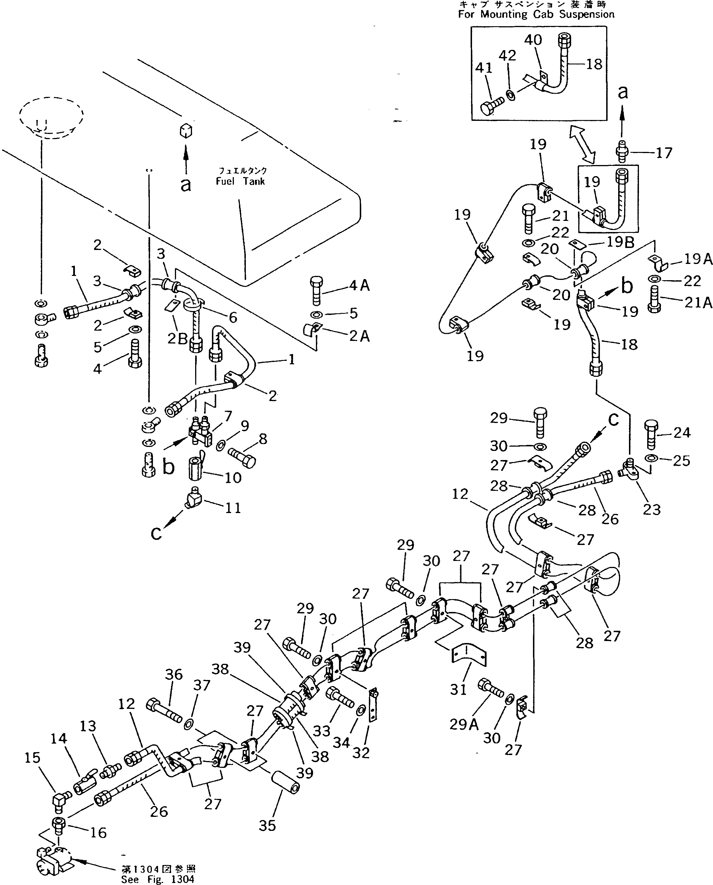 Схема запчастей Komatsu D475A-2 - ТОПЛИВОПРОВОД. (/) КОМПОНЕНТЫ ДВИГАТЕЛЯ И ЭЛЕКТРИКА