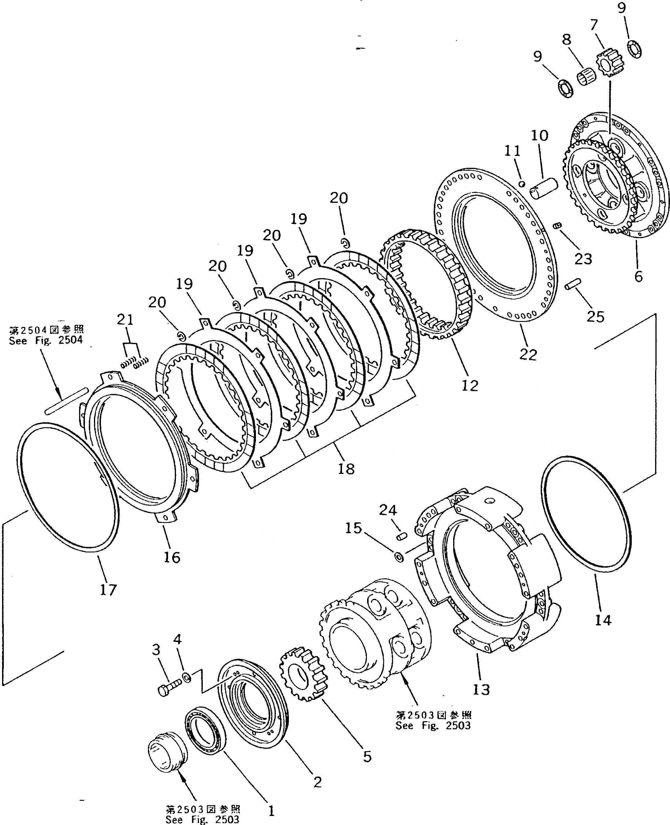 Схема запчастей Komatsu D475A-2 - ТРАНСМИССИЯ (/)¤ 2 МУФТА ГТР CONVERTOR¤ ТРАНСМИССИЯ¤ РУЛЕВ. УПРАВЛЕНИЕ И КОНЕЧНАЯ ПЕРЕДАЧА