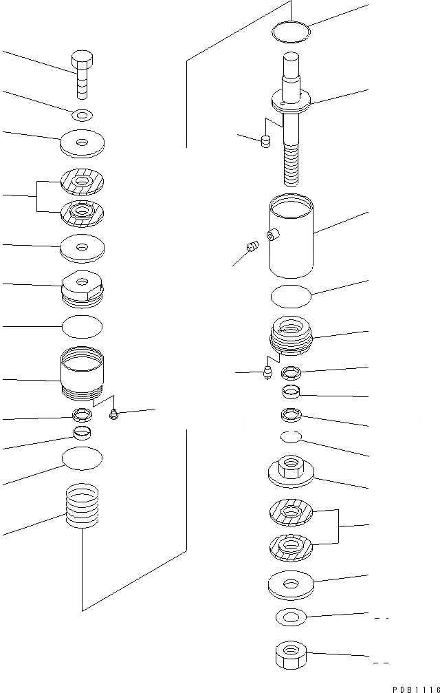 Схема запчастей Komatsu D475A-2 - ЦИЛИНДР (ДЛЯ КАБИНЫ ПОДВЕСКА)(№-) ЧАСТИ КОРПУСА