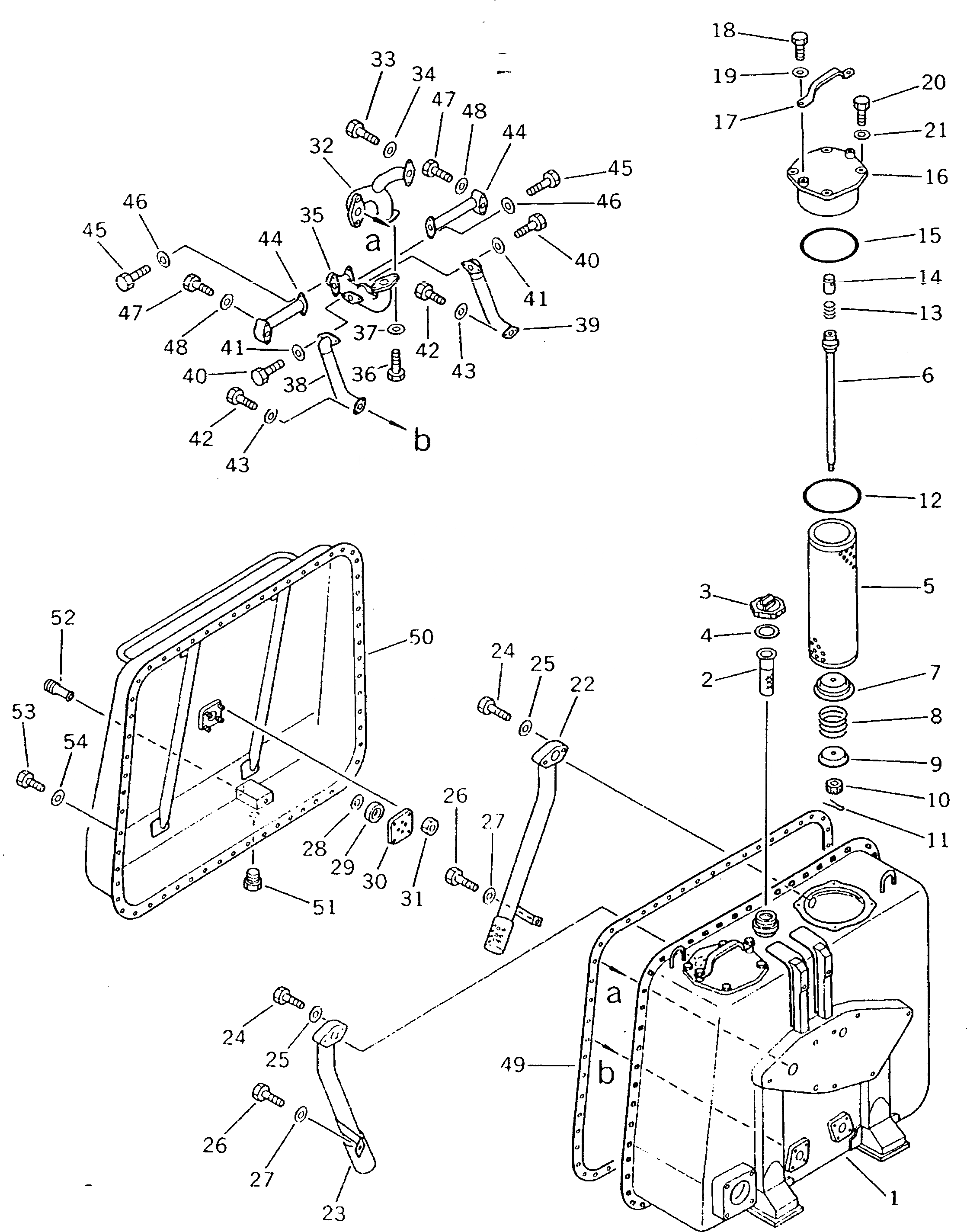 Схема запчастей Komatsu D475A-2 - ГИДР. БАК.(№-) УПРАВЛ-Е РАБОЧИМ ОБОРУДОВАНИЕМ