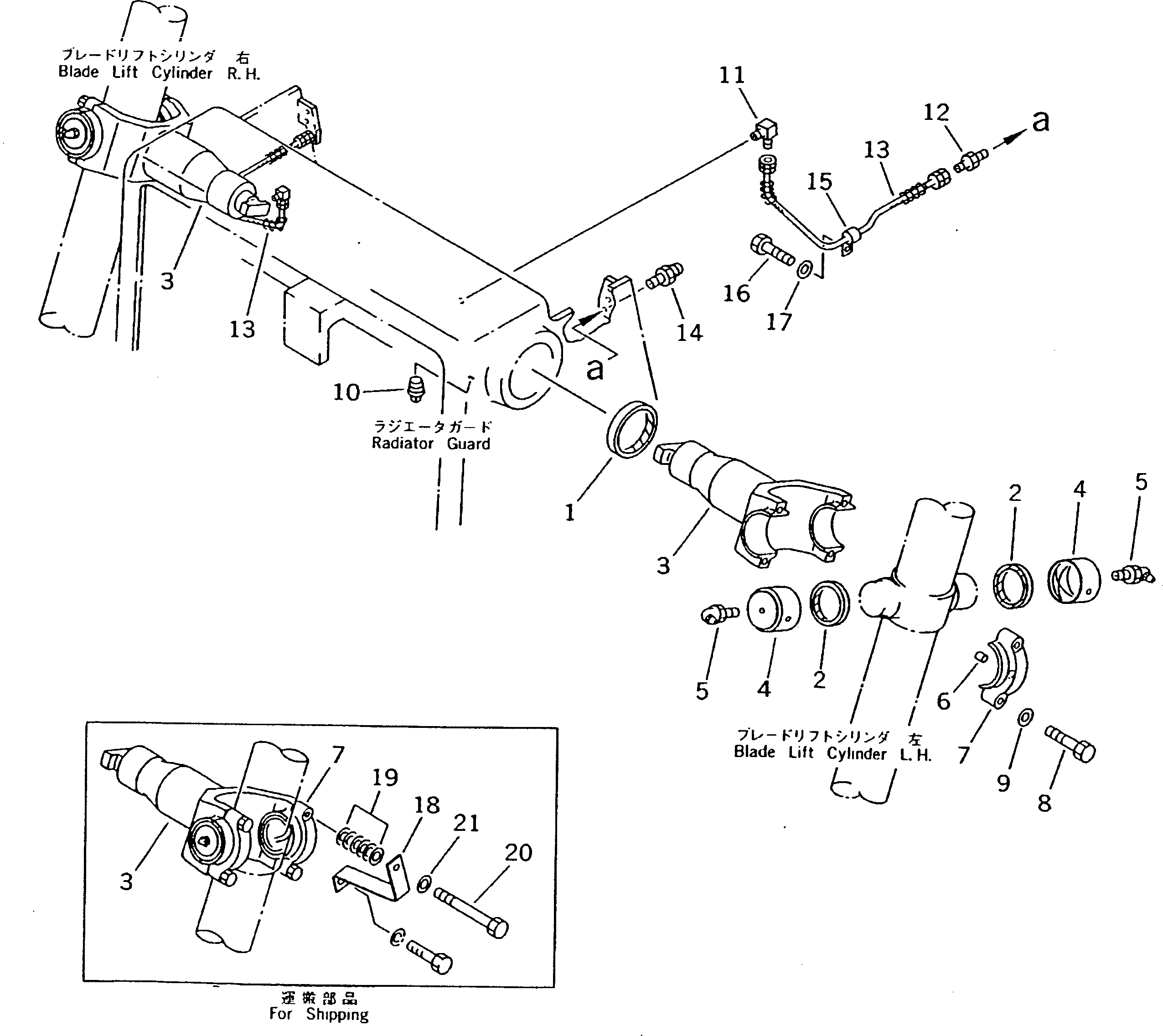 Схема запчастей Komatsu D475A-2 - ЦИЛИНДР ПОДЪЕМА ОТВАЛА ВИЛКА УПРАВЛ-Е РАБОЧИМ ОБОРУДОВАНИЕМ
