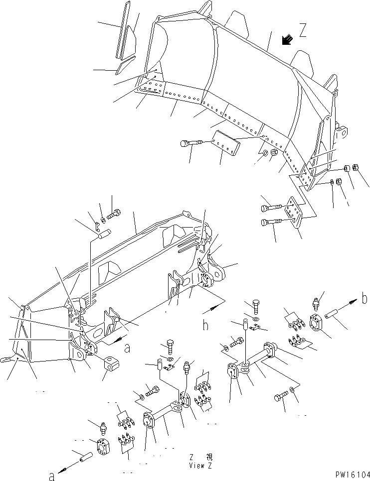 Схема запчастей Komatsu D475A-2 - ПРЯМ. ОТВАЛ СФЕРИЧ. ОТВАЛ РАБОЧЕЕ ОБОРУДОВАНИЕ