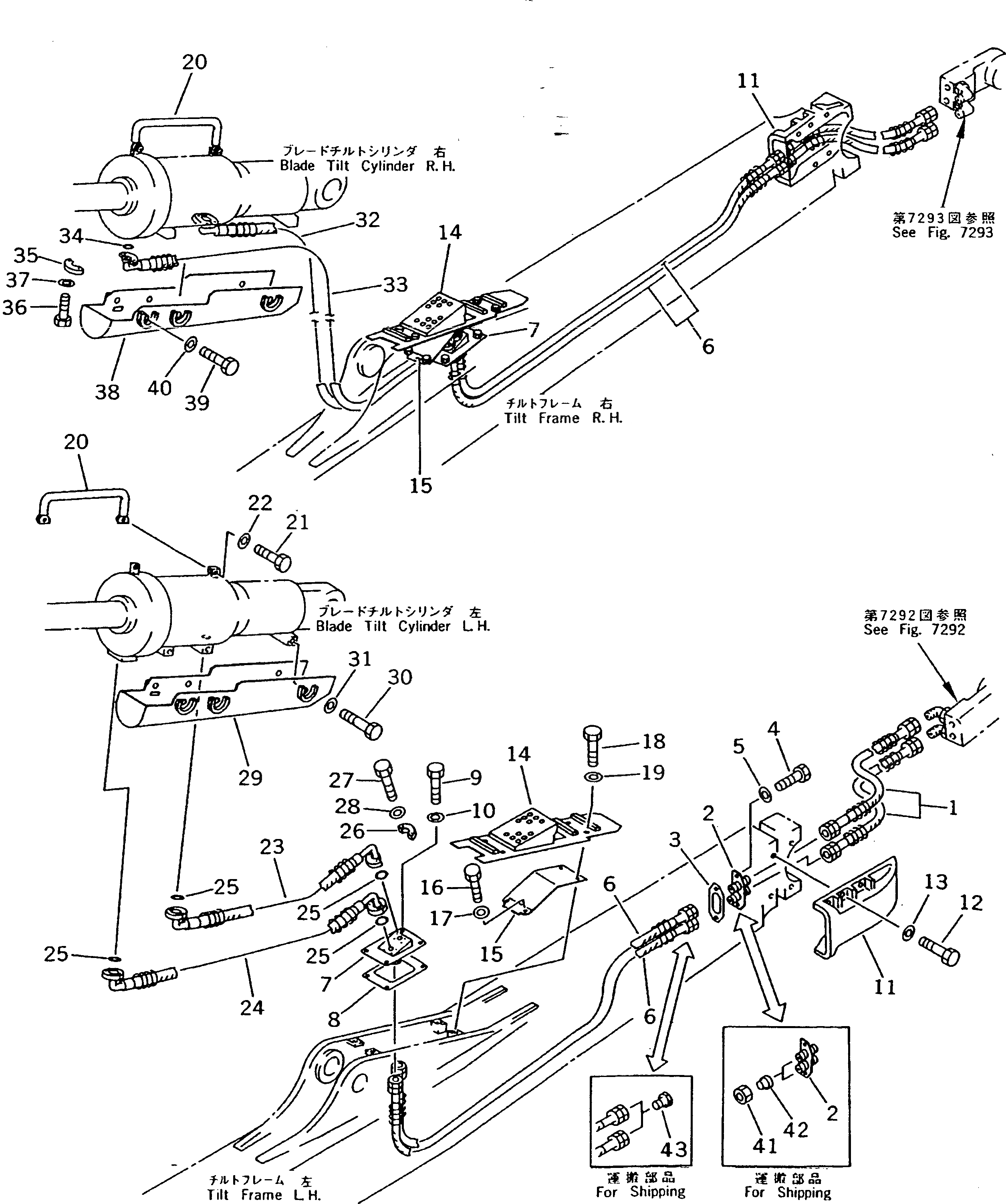 Схема запчастей Komatsu D475A-2 - ГИДРОЛИНИЯ (ПЕРЕКОС. ОТВАЛА ЛИНИЯ) (НАКЛОНЯЕМ. ОТВАЛ) (/) РАБОЧЕЕ ОБОРУДОВАНИЕ