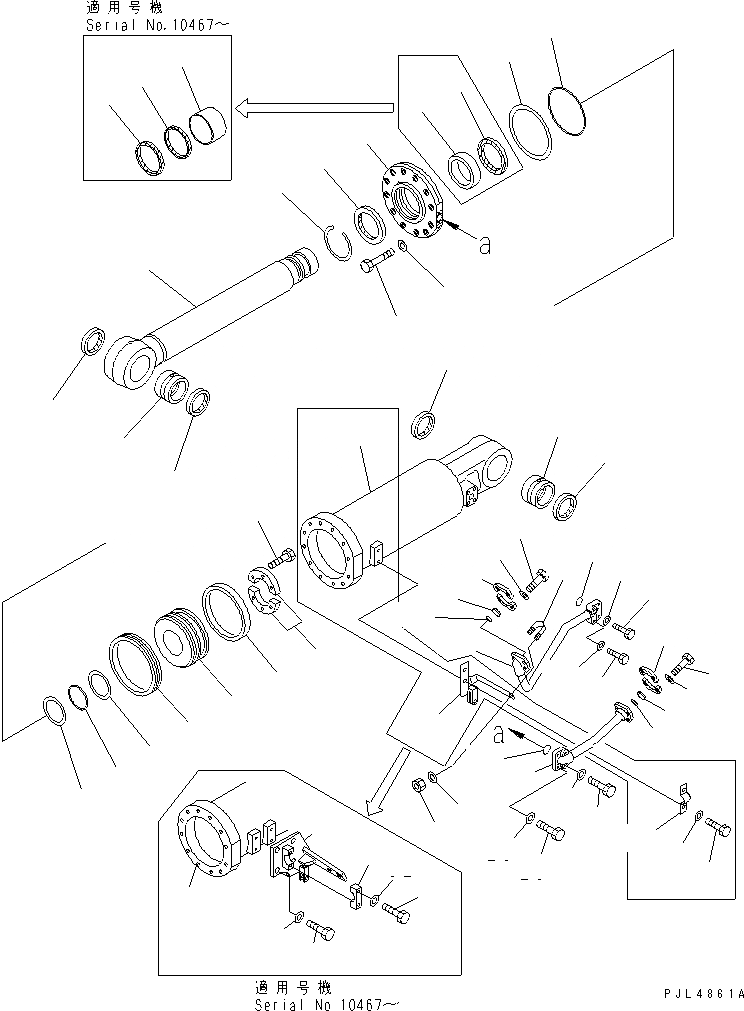 Схема запчастей Komatsu D475A-2 - РЫХЛИТЕЛЬ ЦИЛИНДР ПЕРЕКОСА РАБОЧЕЕ ОБОРУДОВАНИЕ