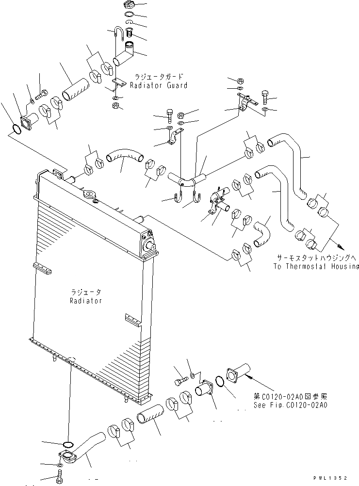 Схема запчастей Komatsu D475A-3 - СИСТЕМА ТРУБ ОХЛАЖДЕНИЯ (/) (С БЫСТР. ЗАПРАВ.) СИСТЕМА ОХЛАЖДЕНИЯ