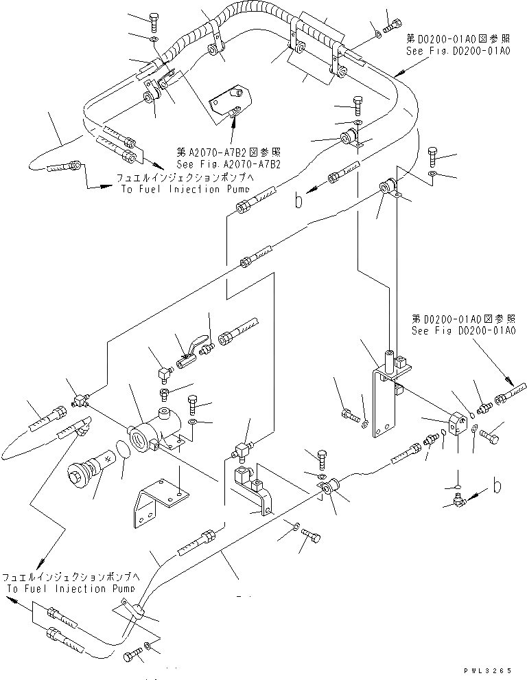Схема запчастей Komatsu D475A-3 - ТОПЛИВН. ЛИНИЯ ДВИГАТЕЛЯ (БЕЗ ВОДООТДЕЛИТЕЛЬ) (С БЫСТР. ЗАПРАВ.) ТОПЛИВН. БАК. AND КОМПОНЕНТЫ