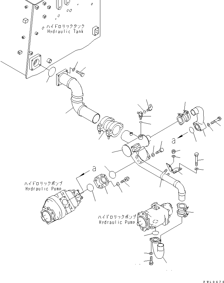 Схема запчастей Komatsu D475A-3 - ГИДР. НАСОС. ВСАСЫВАЮЩАЯ ЛИНИЯ(SUPER DOZER) (/) ГИДРАВЛИКА