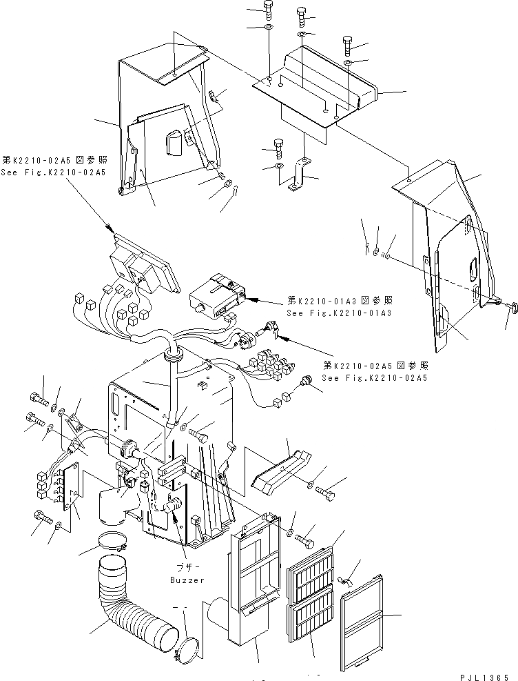 Схема запчастей Komatsu D475A-3 - ПРИБОРНАЯ ПАНЕЛЬ (С ДОПОЛН. ОБОГРЕВАТ) (УСИЛ. ТИП) (/) КАБИНА ОПЕРАТОРА И СИСТЕМА УПРАВЛЕНИЯ