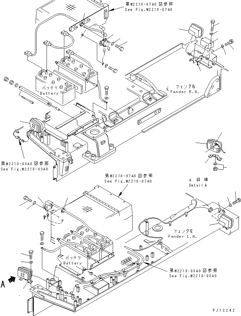 Схема запчастей Komatsu D475A-3 - КРЫЛО ЭЛЕКТРОПРОВОДКА (/)(№88-) ЧАСТИ КОРПУСА