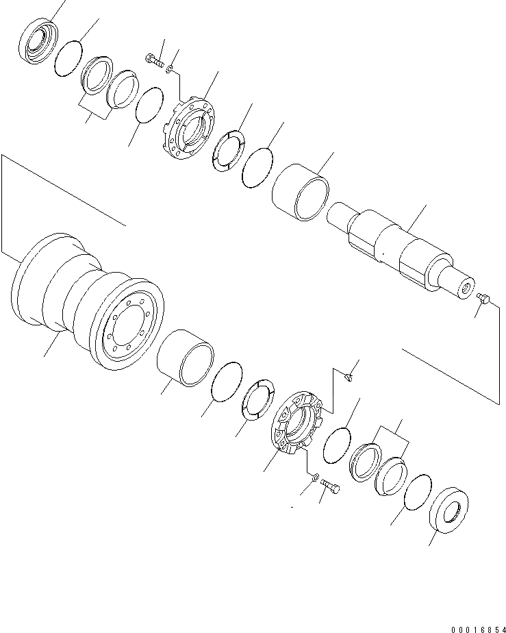 Схема запчастей Komatsu D475A-3 - ОПОРНЫЙ КАТОК (ОДИНОЧН.) (TAR ПЕСЧАН. СПЕЦ-Я.)(№8-) ХОДОВАЯ