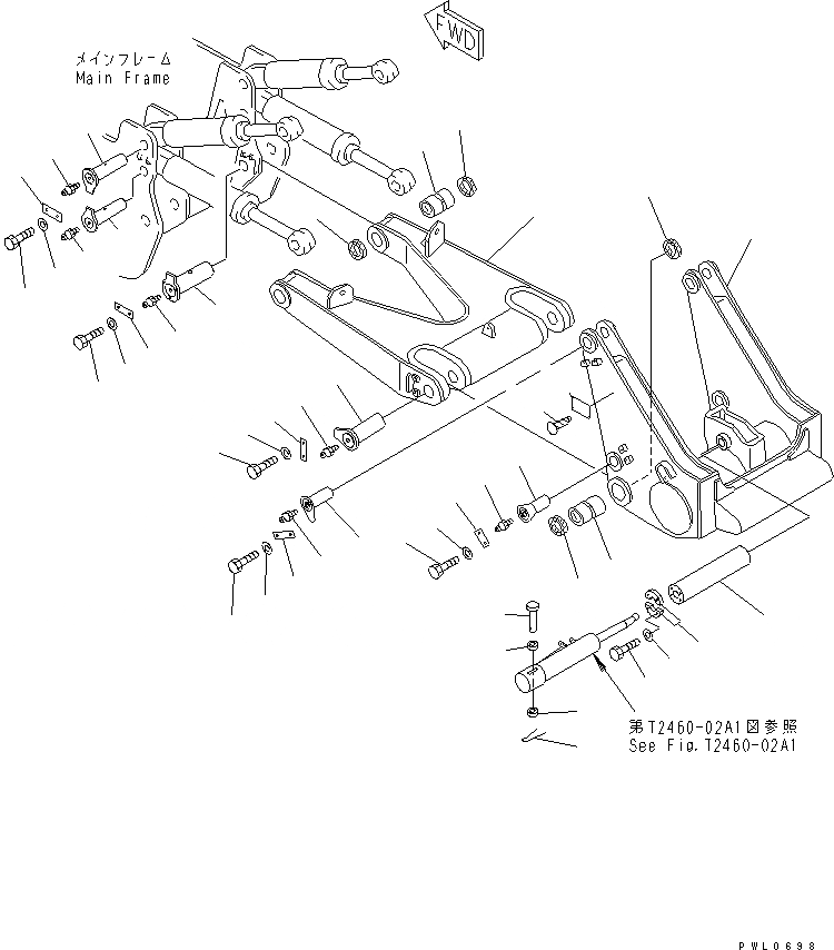 Схема запчастей Komatsu D475A-3 - РЫХЛИТЕЛЬ (ГИГАНТСК. РЫХЛИТ) РАБОЧЕЕ ОБОРУДОВАНИЕ