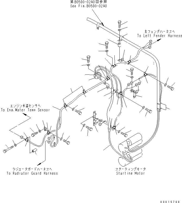 Схема запчастей Komatsu D475A-3-SC - Э/ПРОВОДКА ДВИГАТЕЛЯ (/)(№7-) КОМПОНЕНТЫ ДВИГАТЕЛЯ
