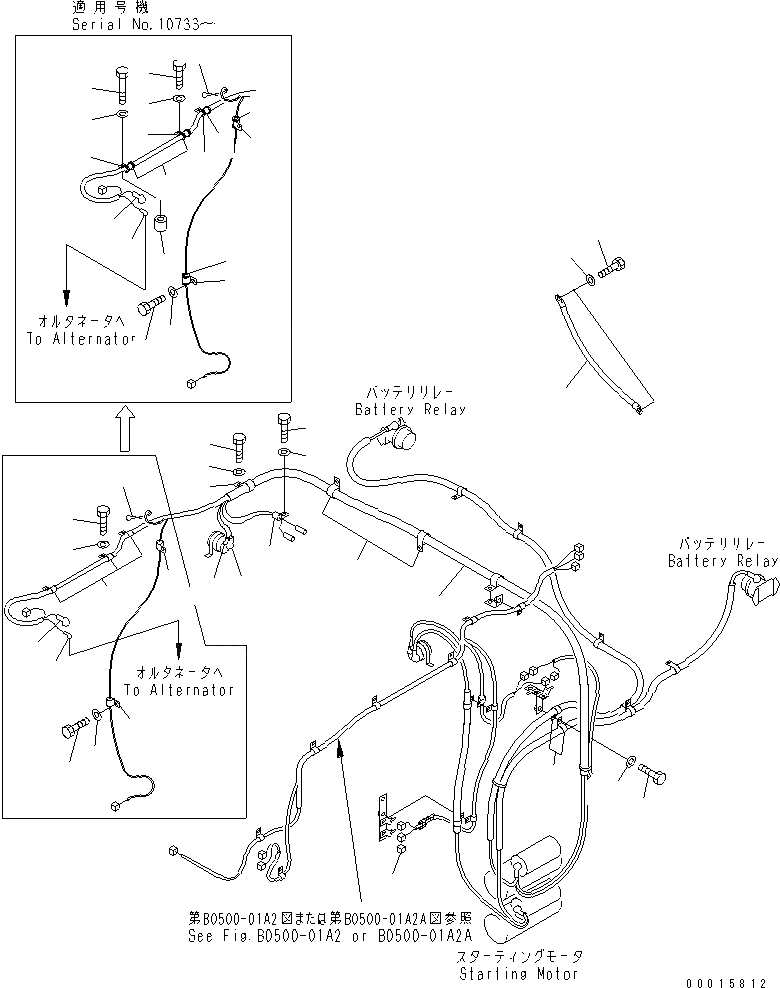 Схема запчастей Komatsu D475A-3-SC - Э/ПРОВОДКА ДВИГАТЕЛЯ (PREВЕНТИЛЯТОРIVE BITE) (/) КОМПОНЕНТЫ ДВИГАТЕЛЯ