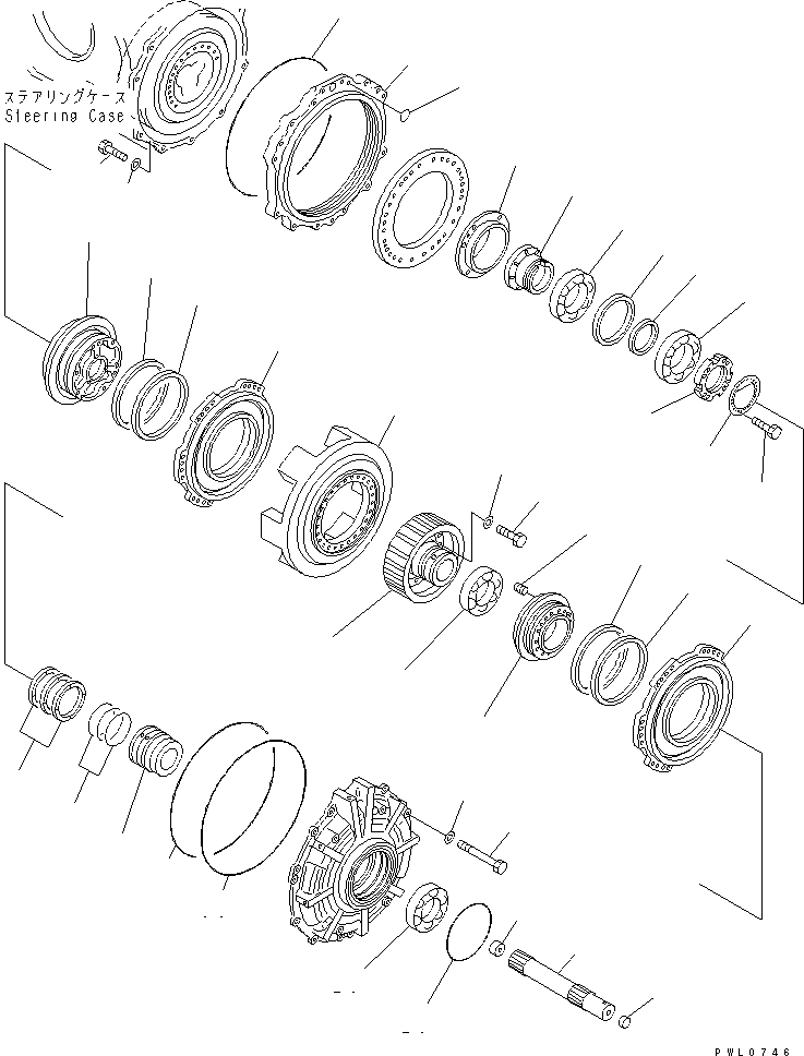 Схема запчастей Komatsu D475A-3-SC - БОРТОВ. ФРИКЦИОН И ТОРМОЗ.(/) СИЛОВАЯ ПЕРЕДАЧА И КОНЕЧНАЯ ПЕРЕДАЧА