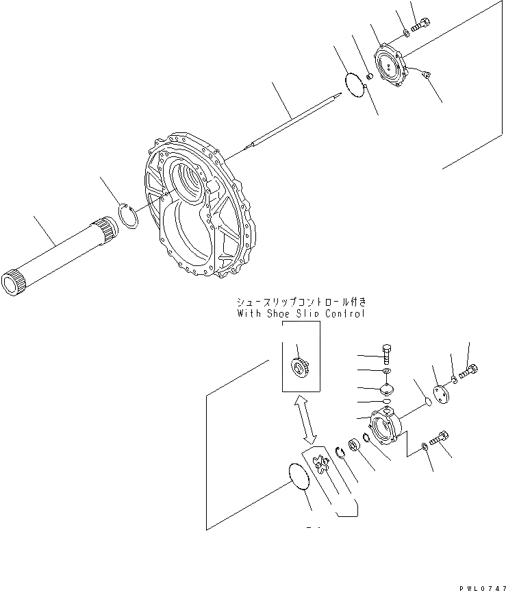 Схема запчастей Komatsu D475A-3-SC - ТРАНСМИССИЯ И ГИДРОТРАНСФОРМАТОР ВАЛ СИЛОВАЯ ПЕРЕДАЧА И КОНЕЧНАЯ ПЕРЕДАЧА