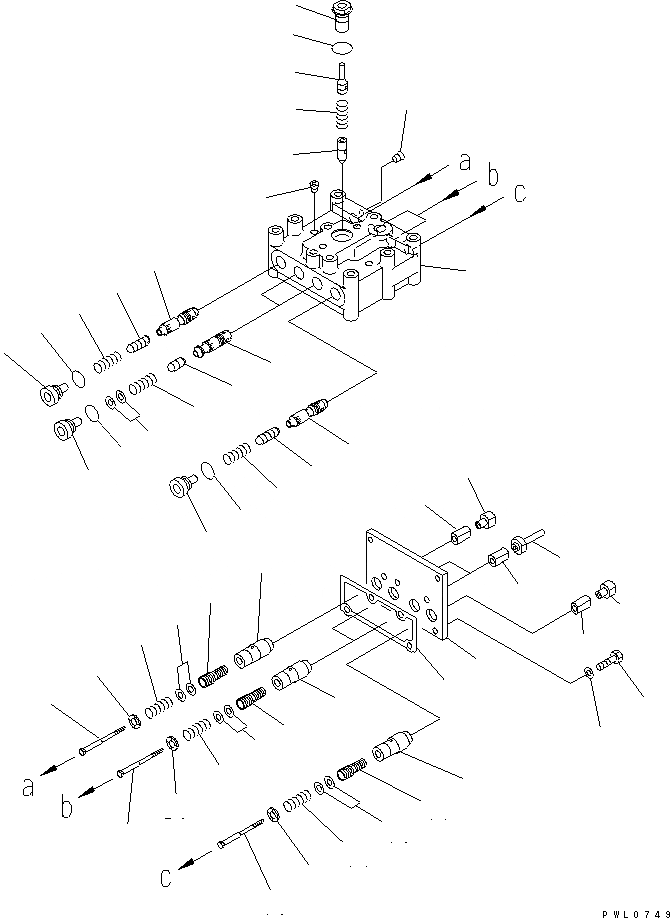 Схема запчастей Komatsu D475A-3-SC - КЛАПАН РУЛЕВОГО УПРАВЛЕНИЯ СИЛОВАЯ ПЕРЕДАЧА И КОНЕЧНАЯ ПЕРЕДАЧА