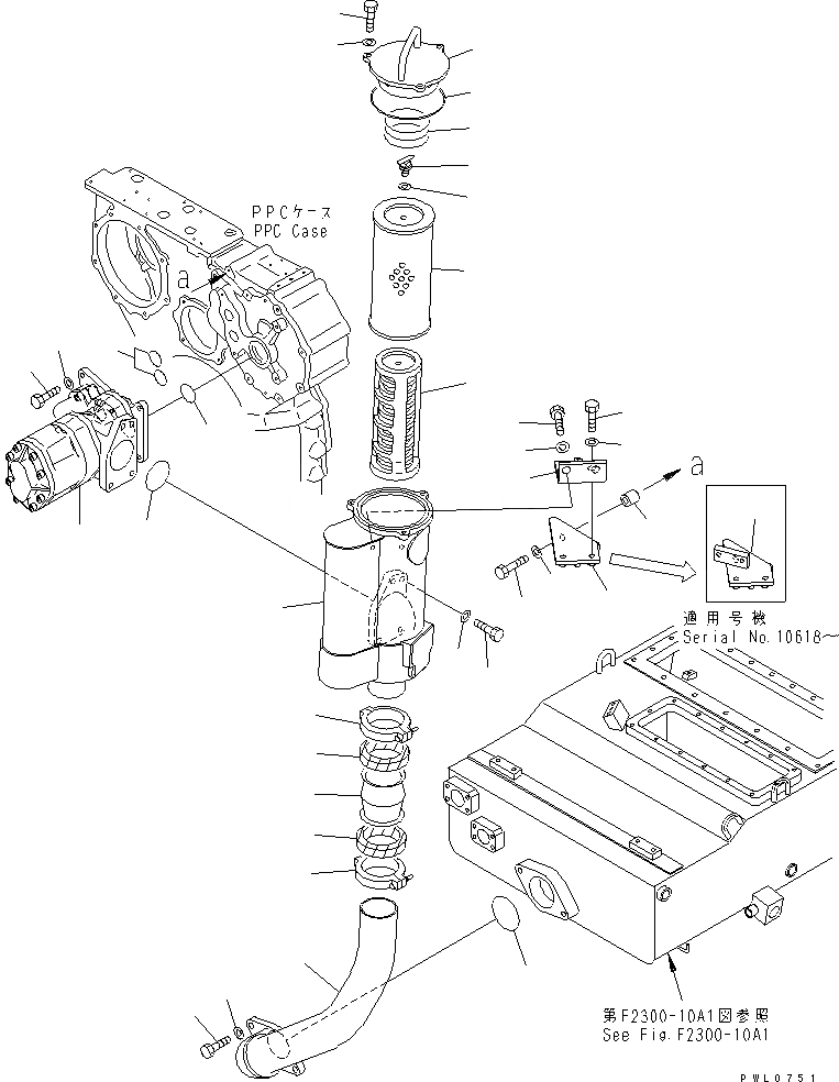 Схема запчастей Komatsu D475A-3-SC - МАСЛЯНЫЙ ФИЛЬТР СИЛОВАЯ ПЕРЕДАЧА И КОНЕЧНАЯ ПЕРЕДАЧА