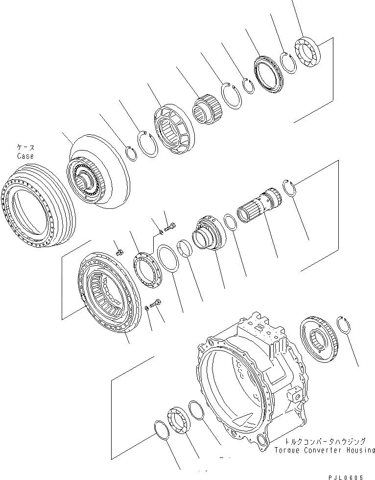 Схема запчастей Komatsu D475A-3-SC - ГИДРОТРАНСФОРМАТОР СИЛОВАЯ ПЕРЕДАЧА И КОНЕЧНАЯ ПЕРЕДАЧА