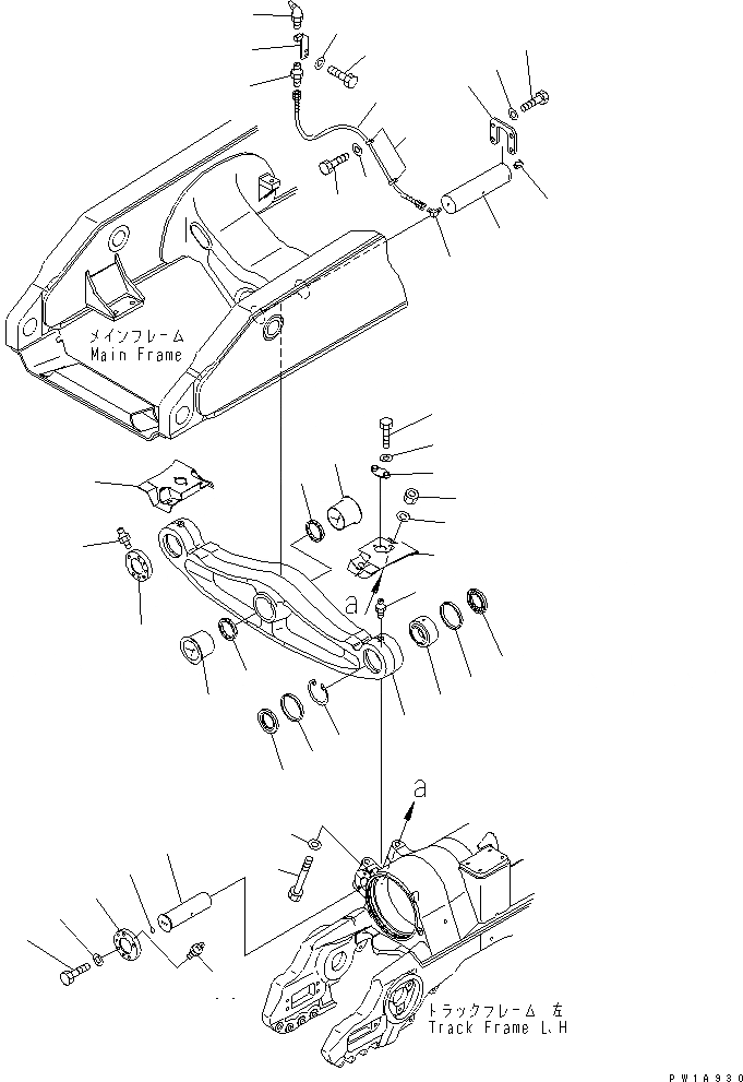 Схема запчастей Komatsu D475A-3-SC - БАЛКА БАЛАНСИРА(№8-) ОСНОВН. РАМА И КОМПОНЕНТЫ