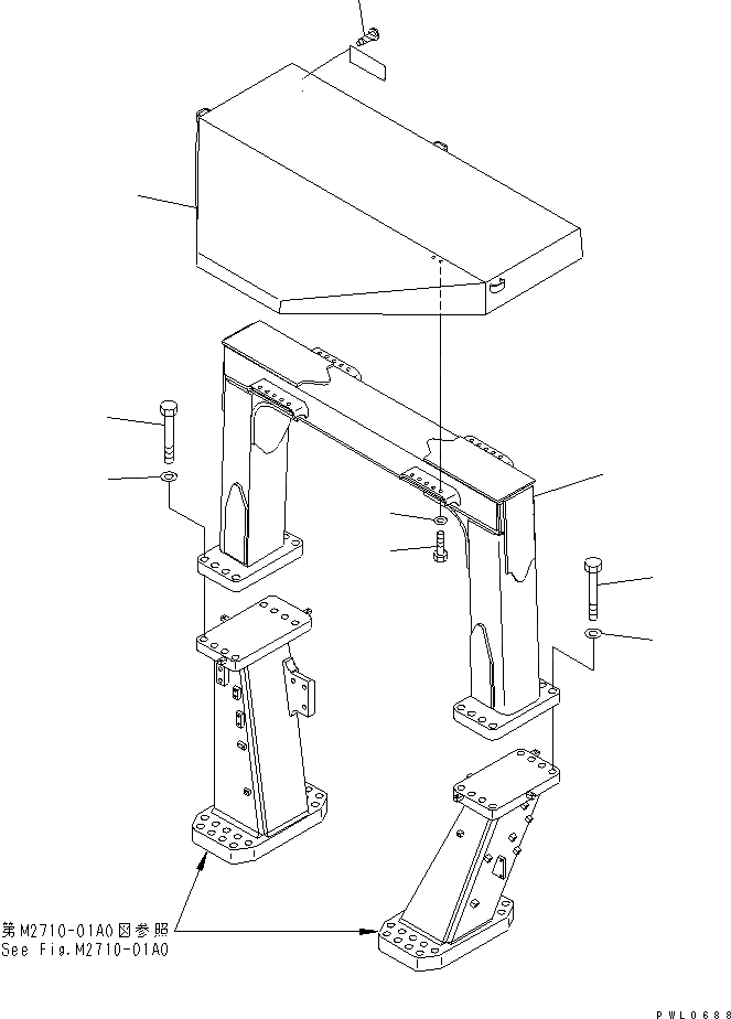 Схема запчастей Komatsu D475A-3-SC - ROPS ЧАСТИ КОРПУСА КАБИНА ОПЕРАТОРА И СИСТЕМА УПРАВЛЕНИЯ