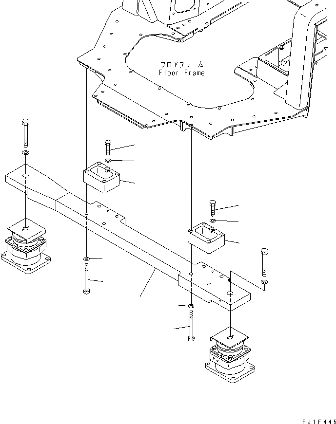 Схема запчастей Komatsu D475A-3-SC - КРЕПЛЕНИЕ ПОЛА СУППОРТ (ПЕРЕДН.) (ДЛЯ ДЕМПФЕР КРЕПЛЕНИЕ)(№7-) КАБИНА ОПЕРАТОРА И СИСТЕМА УПРАВЛЕНИЯ