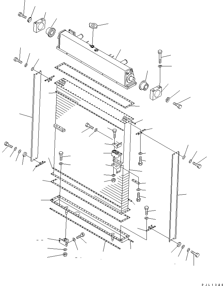 Схема запчастей Komatsu D475A-3-SC - РАДИАТОР ЧАСТИ КОРПУСА