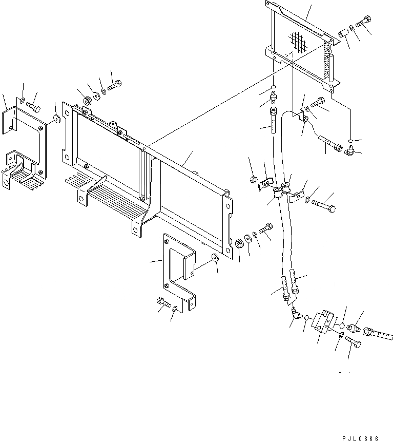 Схема запчастей Komatsu D475A-3-SC - МАСЛООХЛАДИТЕЛЬ ЧАСТИ КОРПУСА