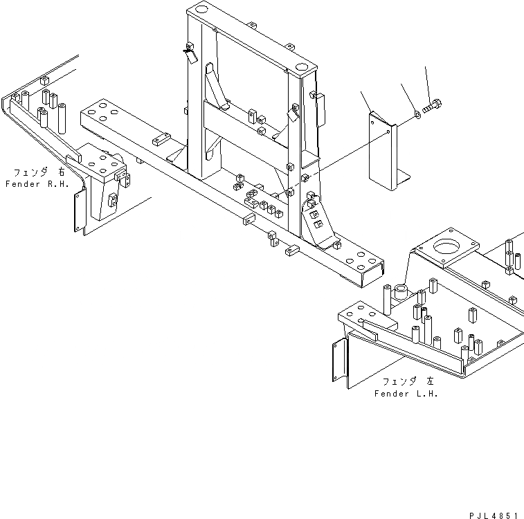 Схема запчастей Komatsu D475A-3-SC - КАПОТ КРЕПЛЕНИЕ ЧАСТИ КОРПУСА