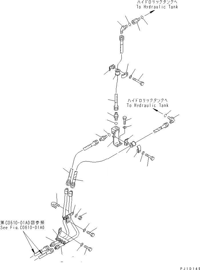 Схема запчастей Komatsu D475A-3-SC - ГИДРАВЛ МАСЛ. PIPNG (КРЫЛО) ЧАСТИ КОРПУСА