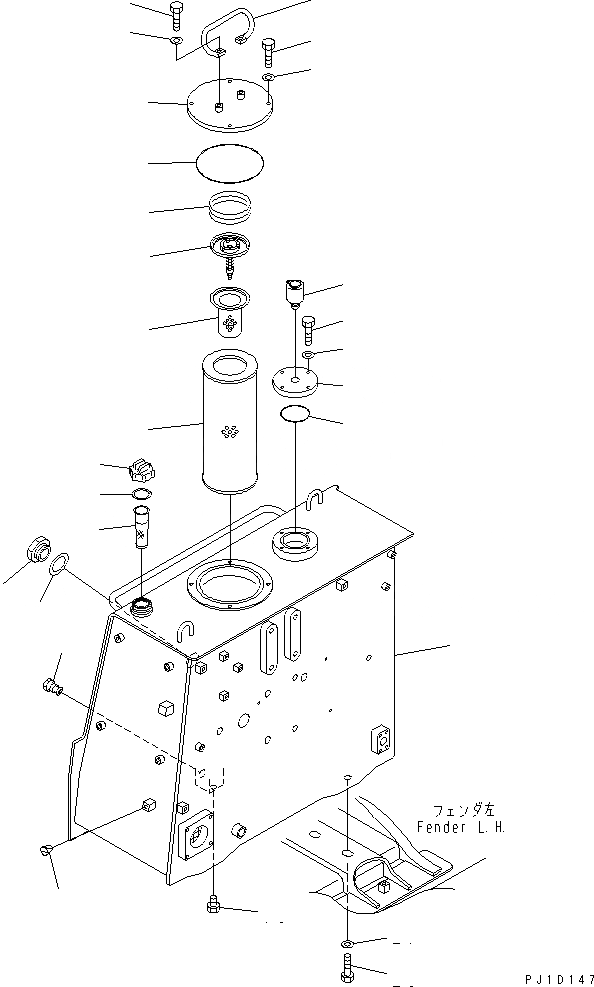 Схема запчастей Komatsu D475A-3-SC - ГИДР. БАК. ЧАСТИ КОРПУСА