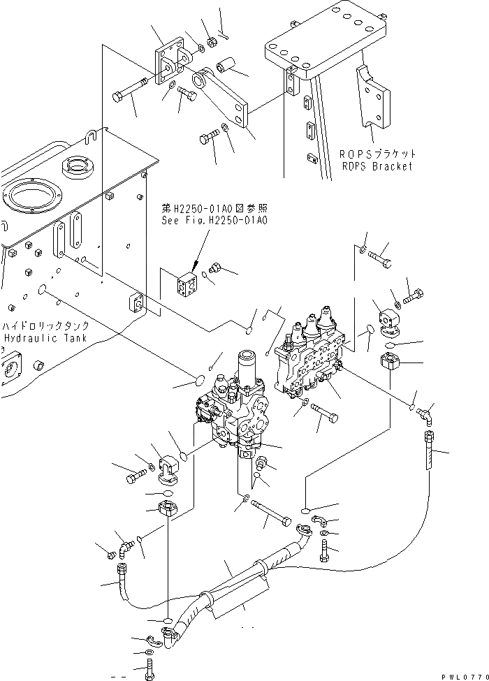 Схема запчастей Komatsu D475A-3-SC - ГИДРАВЛ КЛАПАН ЛИНИЯ ЧАСТИ КОРПУСА