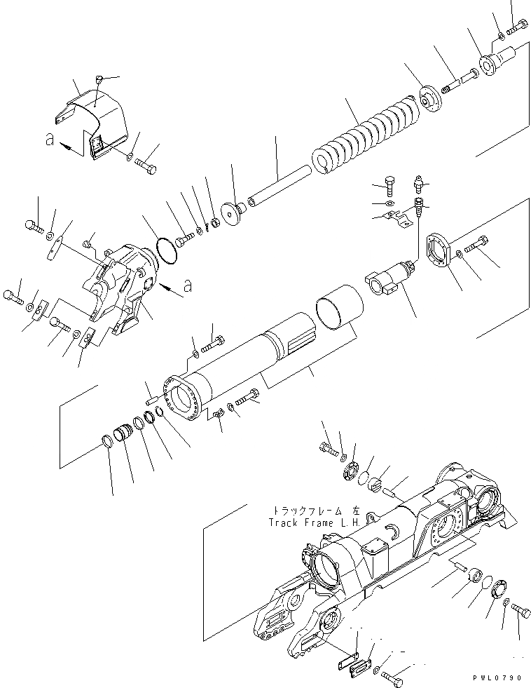 Схема запчастей Komatsu D475A-3-SC - ПРУЖИНА¤ ЛЕВ.(№-8) ХОДОВАЯ