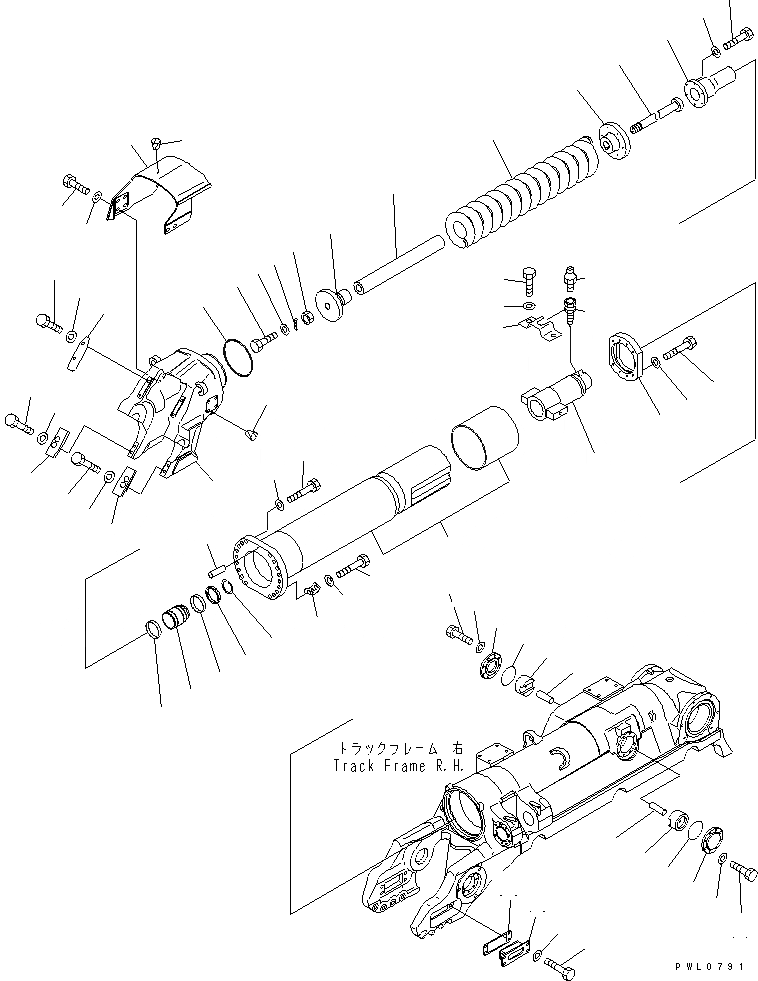 Схема запчастей Komatsu D475A-3-SC - ПРУЖИНА¤ ПРАВ.(№-8) ХОДОВАЯ
