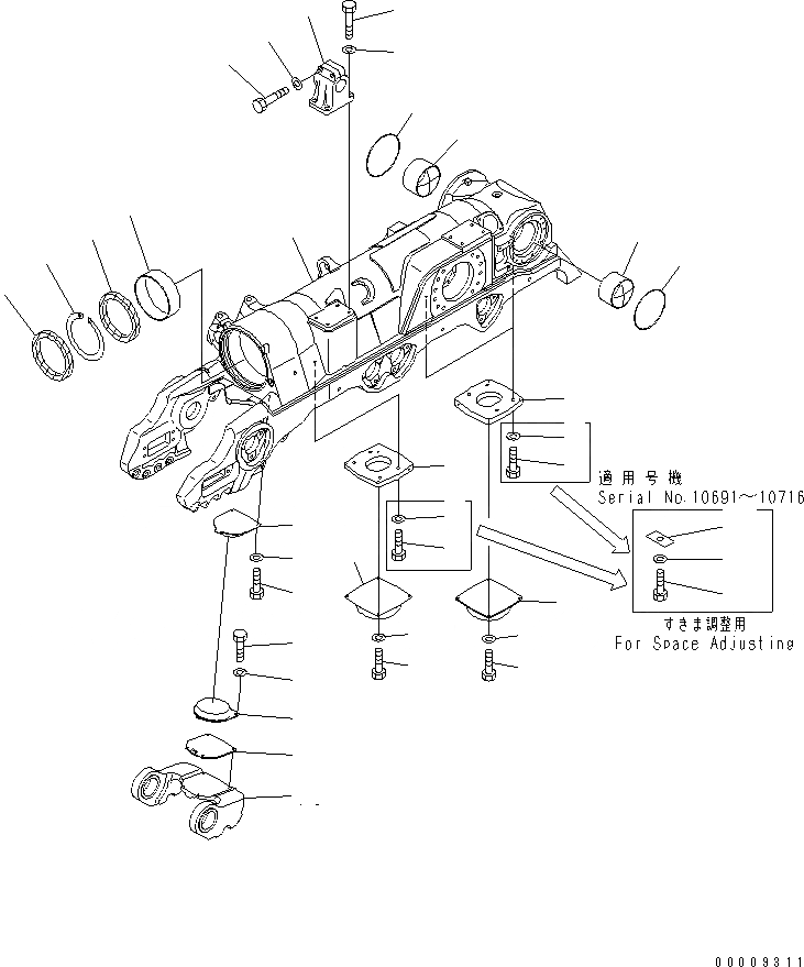 Схема запчастей Komatsu D475A-3-SC - ГУСЕНИЧНАЯ РАМА (ЛЕВ.)(№8-) ХОДОВАЯ