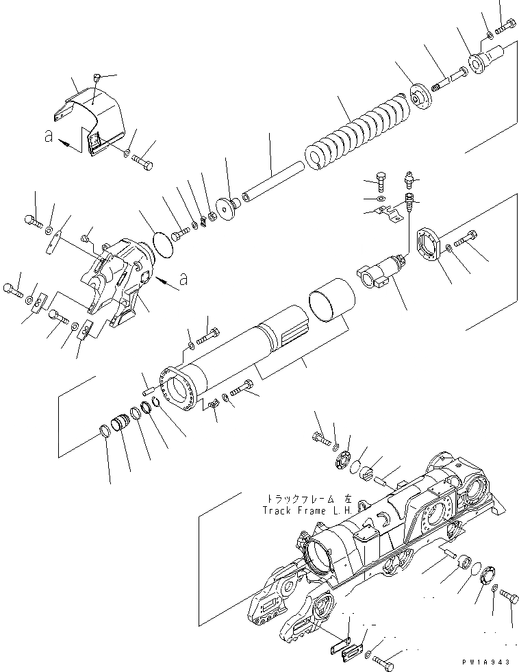 Схема запчастей Komatsu D475A-3-SC - ПРУЖИНА ЛЕВ.(№8-) ХОДОВАЯ