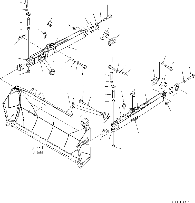 Схема запчастей Komatsu D475A-3-SC - РАМА ПРЯМ. ОТВАЛА РАБОЧЕЕ ОБОРУДОВАНИЕ