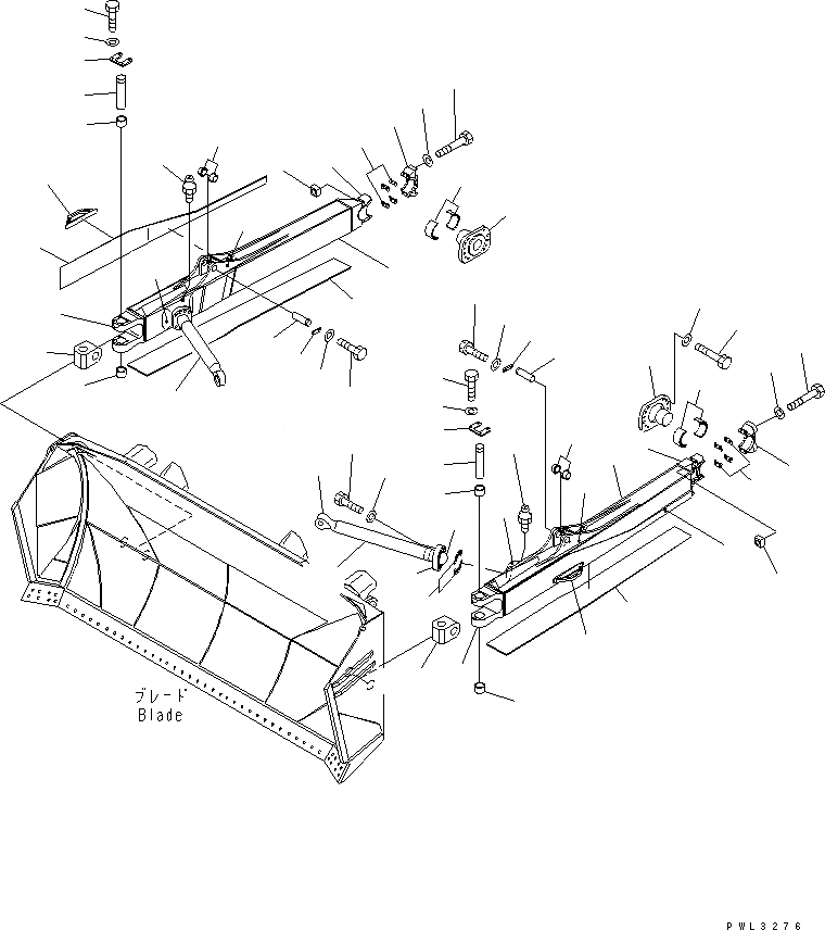 Схема запчастей Komatsu D475A-3-SC - РАМА ПРЯМ. ОТВАЛА (УСИЛ. ТИП)(ПОЛУ-U) РАБОЧЕЕ ОБОРУДОВАНИЕ